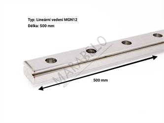 Lineární vedení MGN12 500 mm